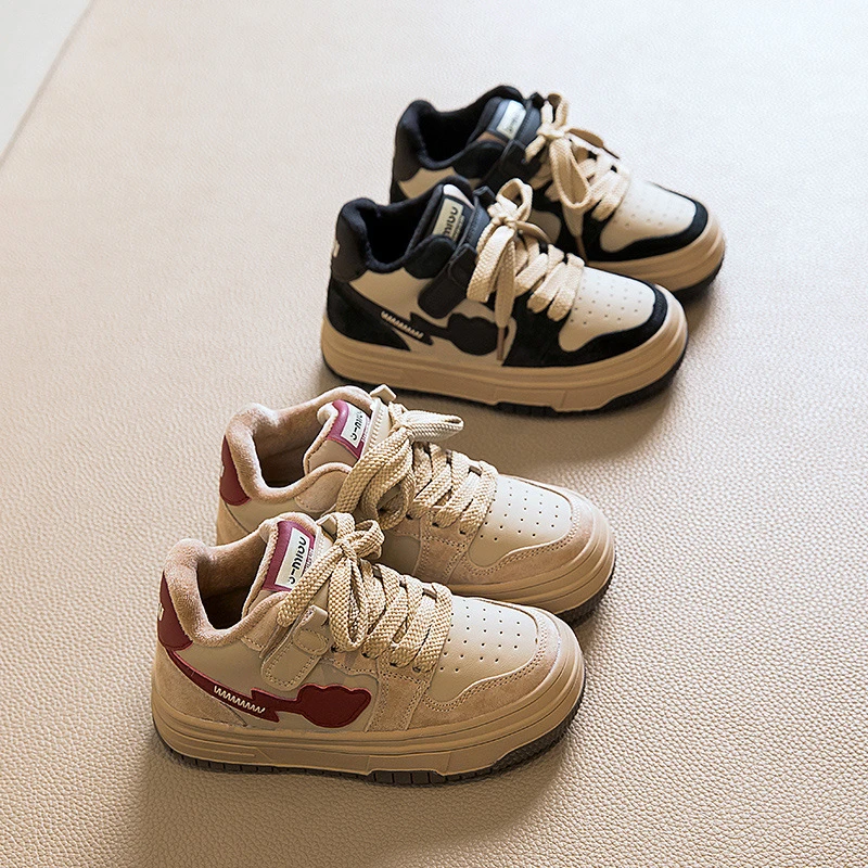 童鞋女童运动鞋2025冬季新款棉鞋加绒鞋子宝宝百搭软底中大童