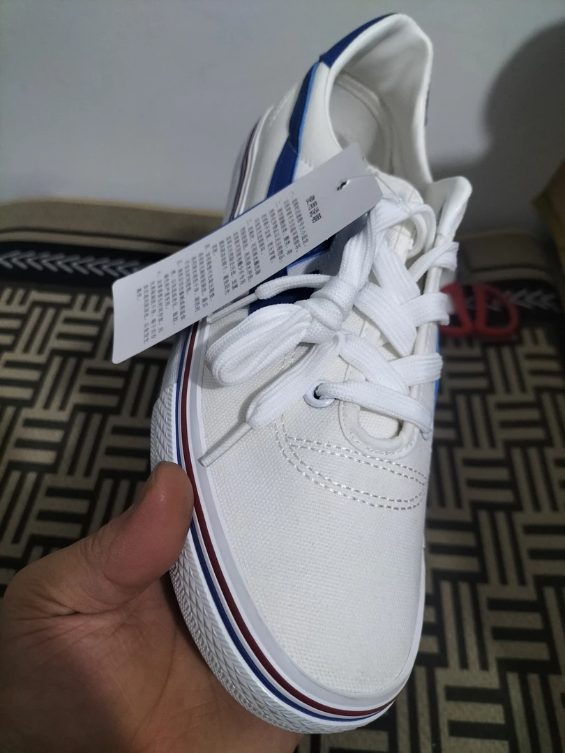 H 低帮系带小白鞋胶粘帆布鞋休闲放置球鞋清洗鞋子耐磨