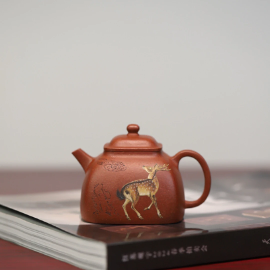 『坦然四方』170cc原矿红降坡.泥性极好 油润细腻全手工薄胎