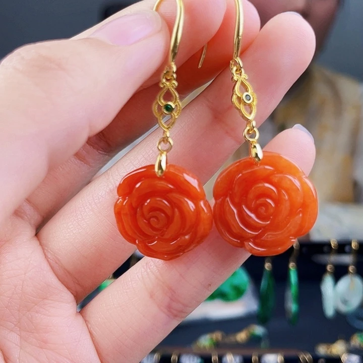 翡翠耳饰未镶嵌饰品