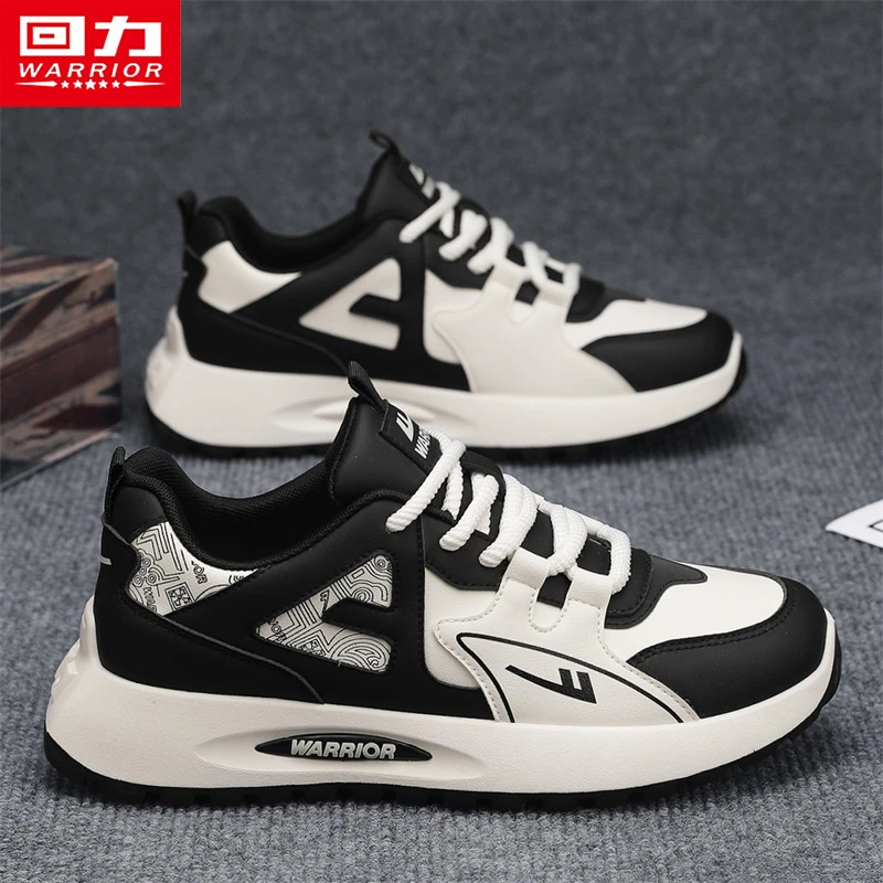 回力正品男鞋2025新款休闲板鞋跑步运动鞋青少年皮面厚底老爹潮鞋