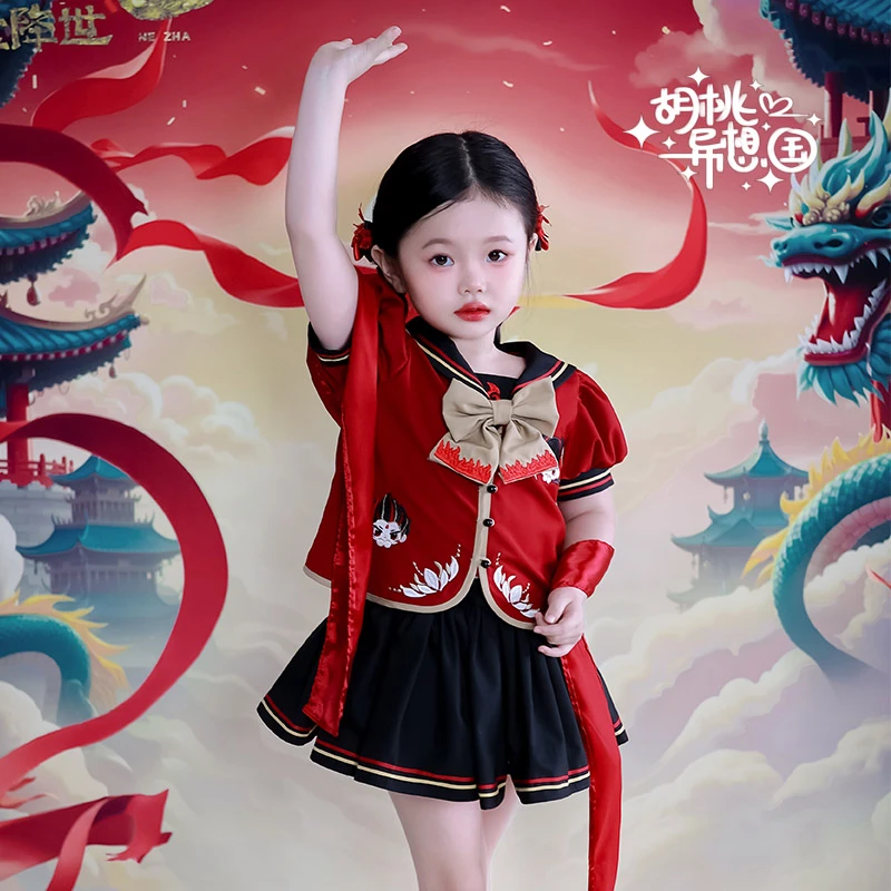 【6月清仓合集 默认微瑕】哪吒水手服套装裤装