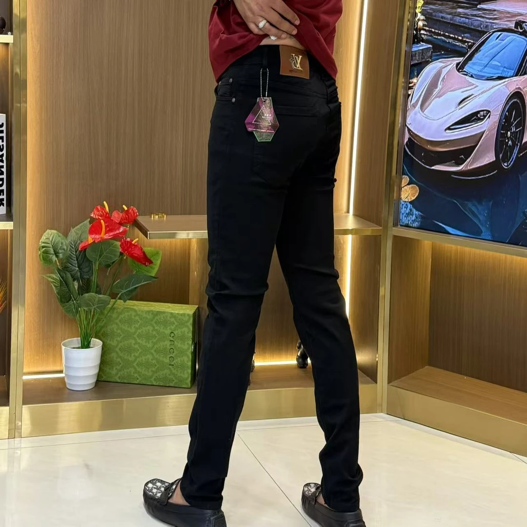 高弹力牛仔裤秋季黑色裤子修身牛仔风新款休闲裤经典百搭小脚裤