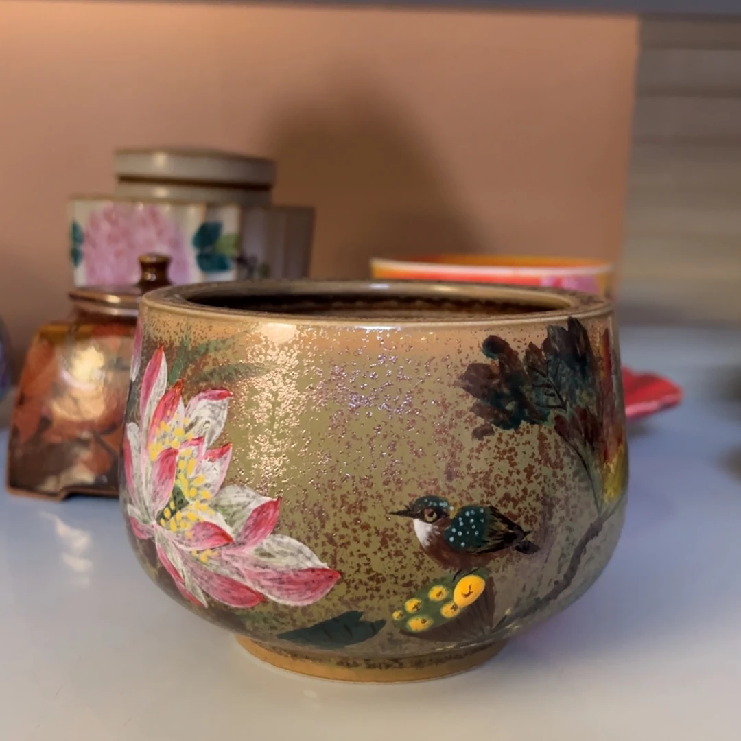 柴烧纯手工手绘陶瓷