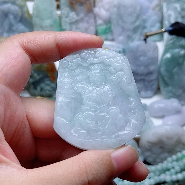 翡翠未镶嵌吊坠(不含链)1