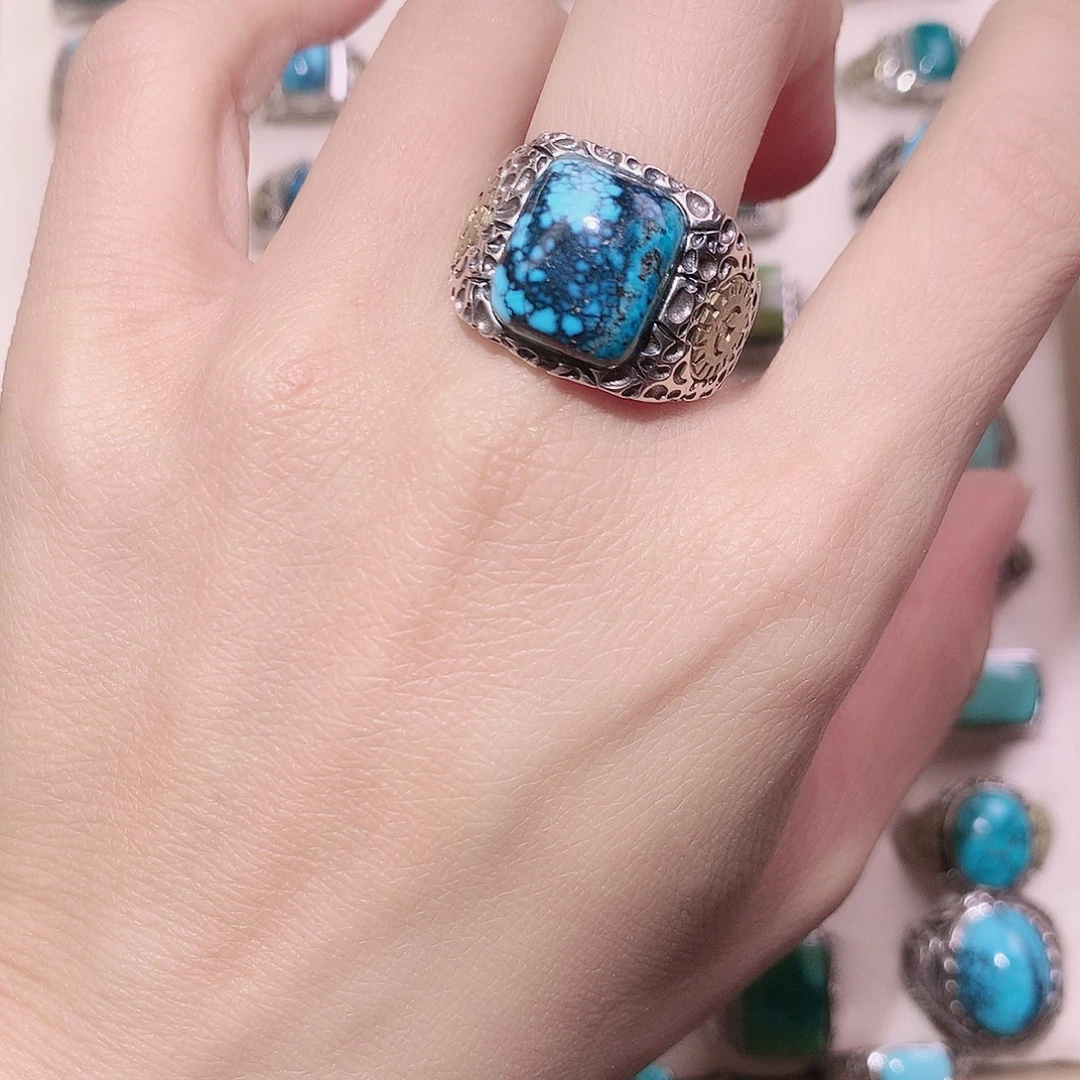 绿松石银S925镶嵌颈饰