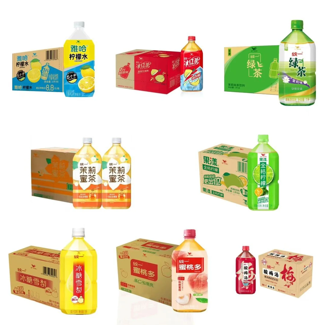 统一 饮料果汁茶饮1L×8瓶【统一直播】冰红茶绿茶茉莉蜜茶