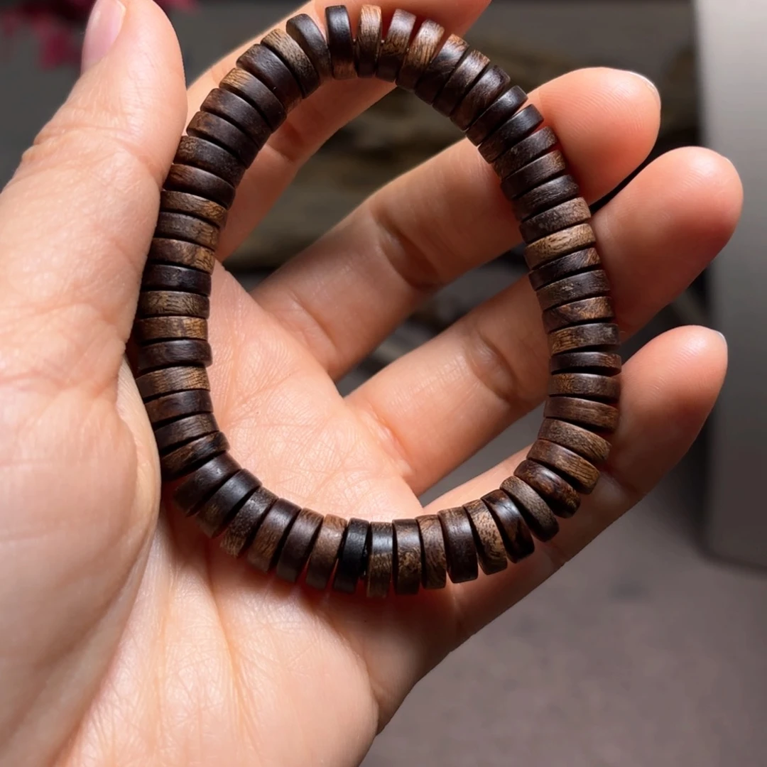 沉香手串越南芽庄白棋楠瘤疤药片珠随型随机