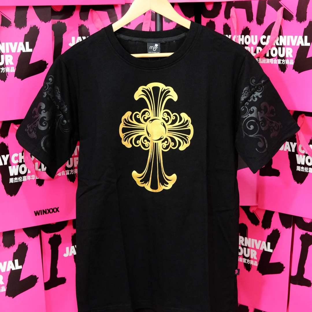 周杰伦MRJ巴洛克黄金十字短袖
