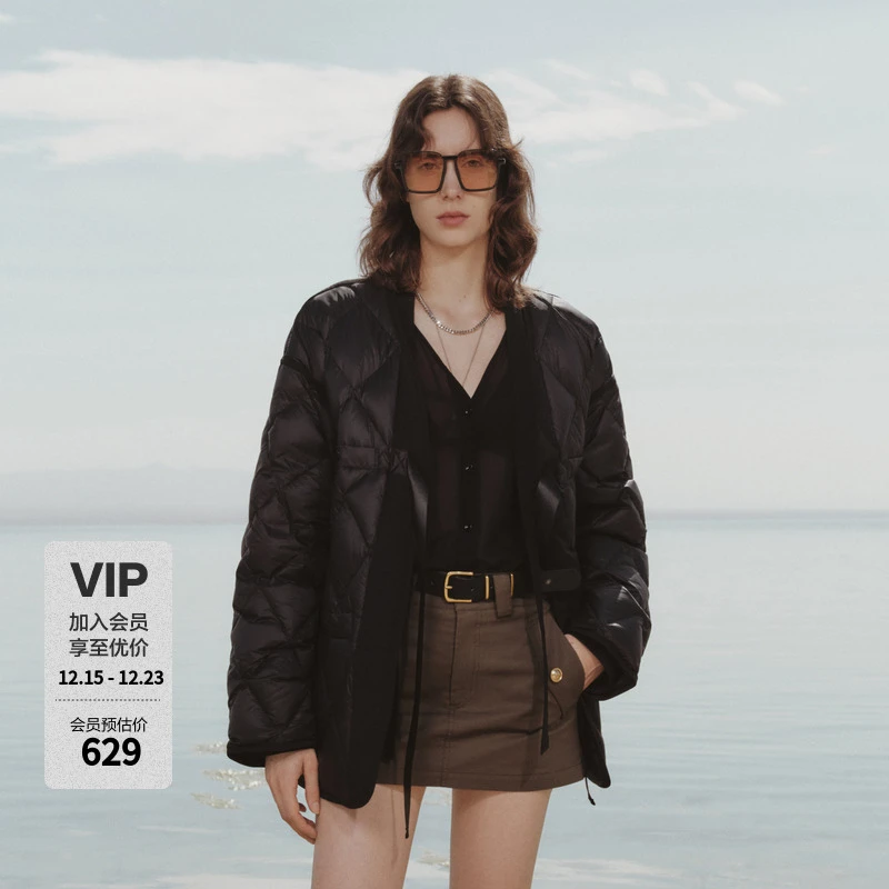 【防寒】MOCO和服绑带菱格廓形羽绒服MBC3EINT01