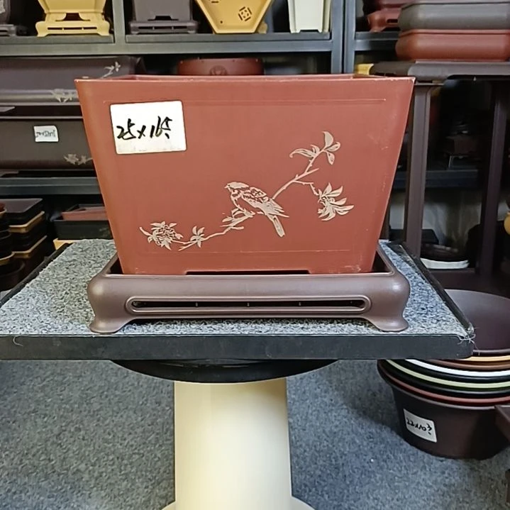 6只25cm花鸟大号奎面盆（配底座）