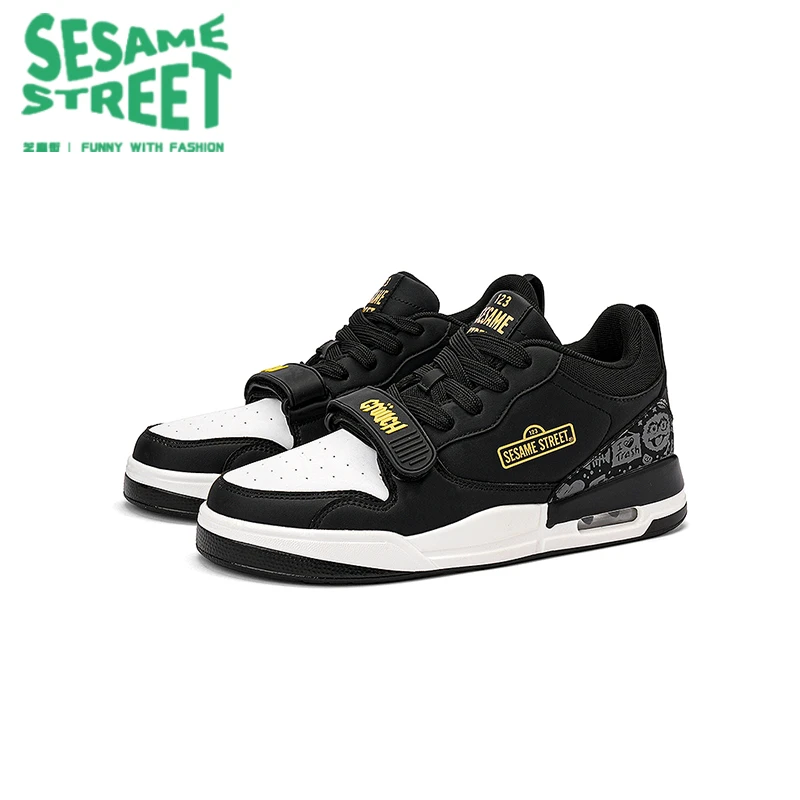 芝麻街男鞋子篮球运动鞋情侣夏季新款休闲低帮板鞋青少年运动鞋女