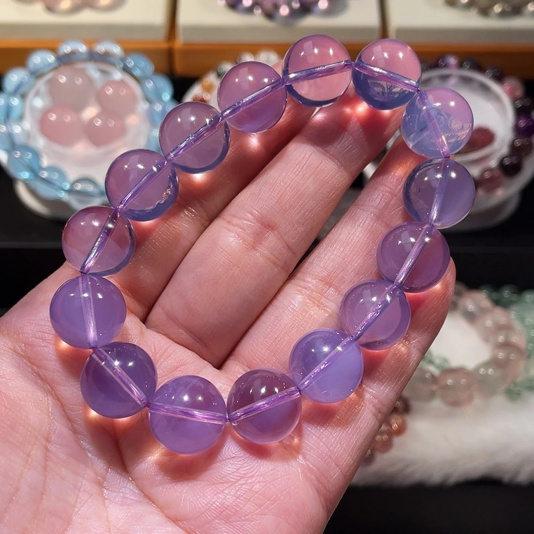 水晶未镶嵌手链紫玉晶手链