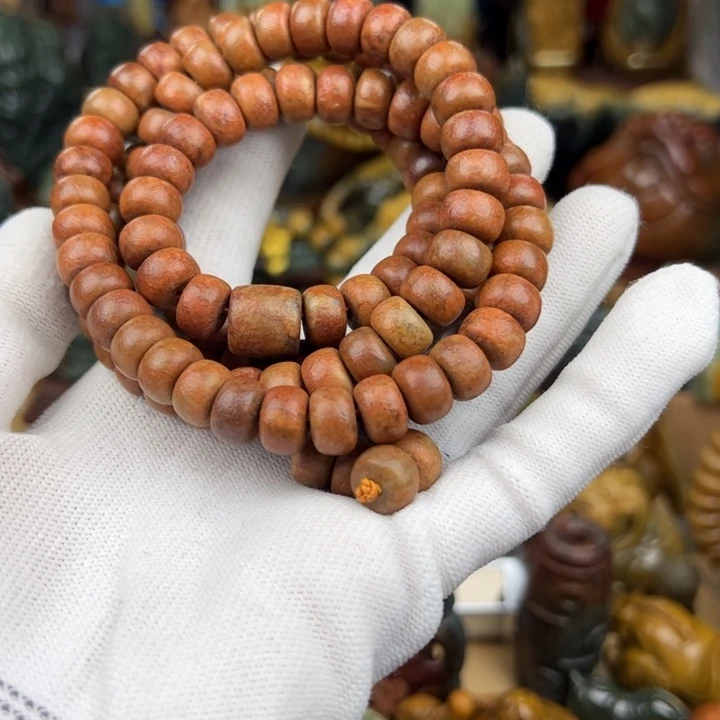 岫岩河磨玉（透闪石质玉）手串未镶嵌北*牛