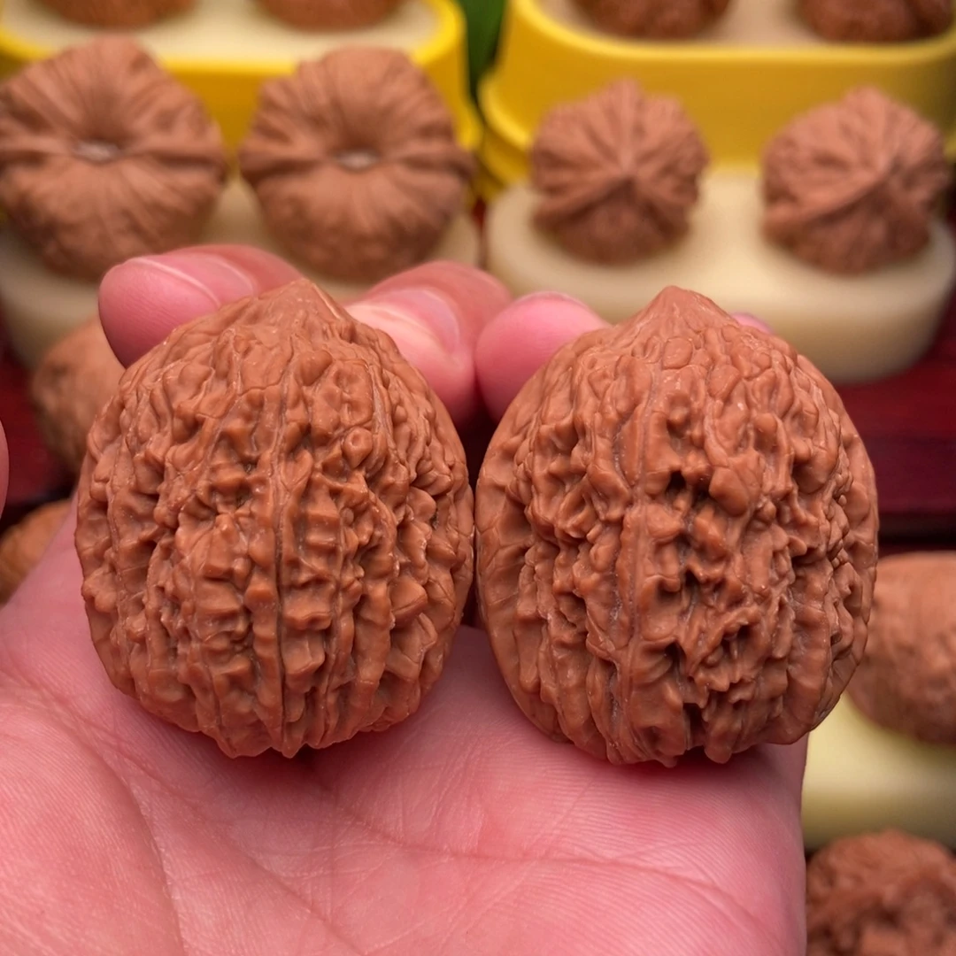 明***明文玩核桃把件精品大蒜头36
