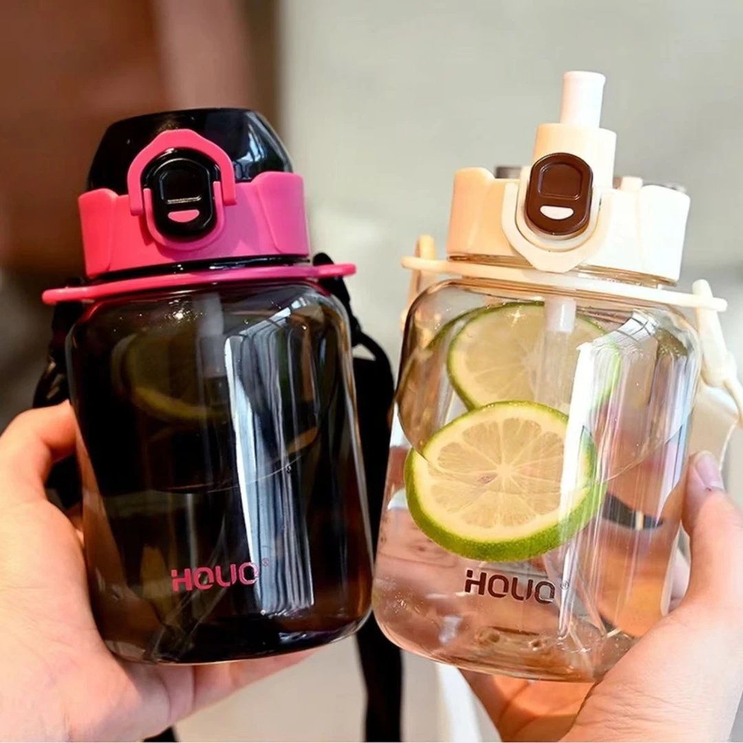 2025新款学生吸管运动杯大容量户外双饮母婴材质塑料杯