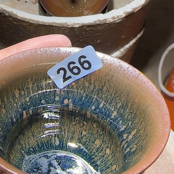 茶盏琢泥窑柴烧开窑