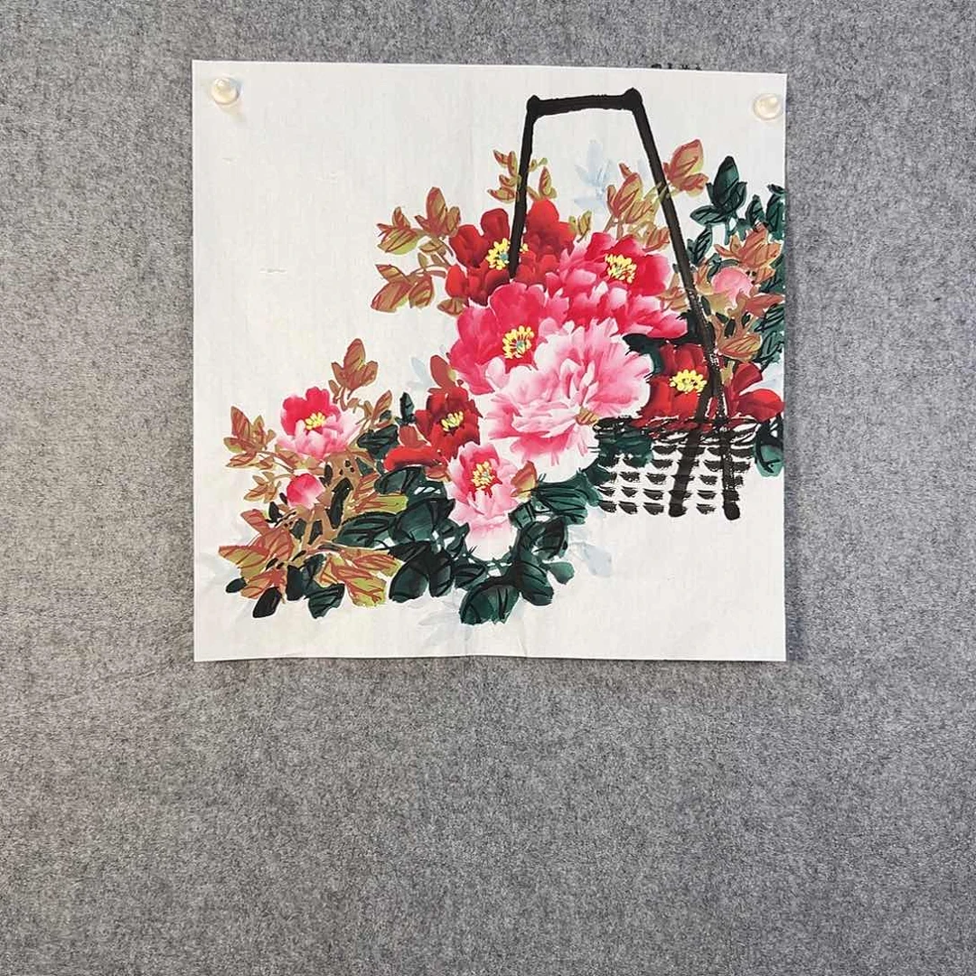 国画161 牡丹花鸟等画风与山水的