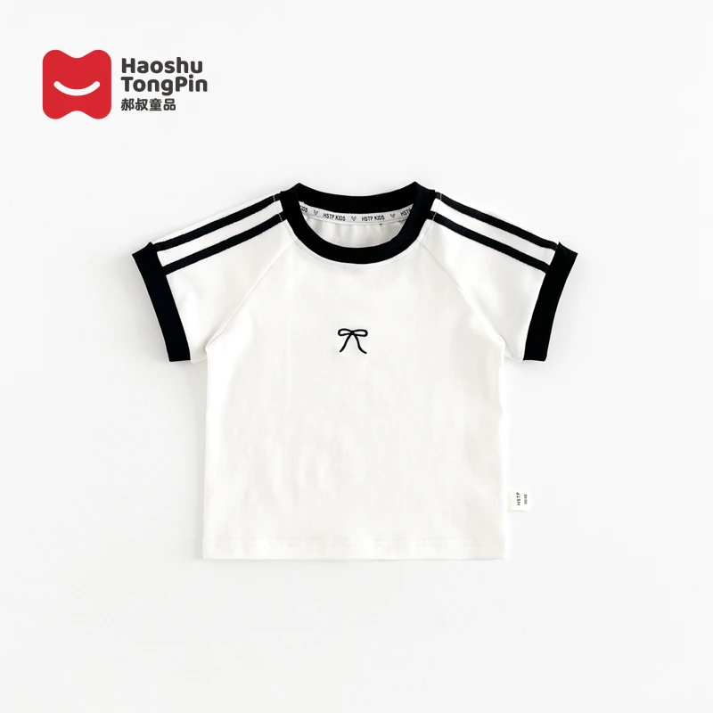 【现货】郝叔童品夏季新款洋气网红款女童短袖T恤2025时尚潮HL5284