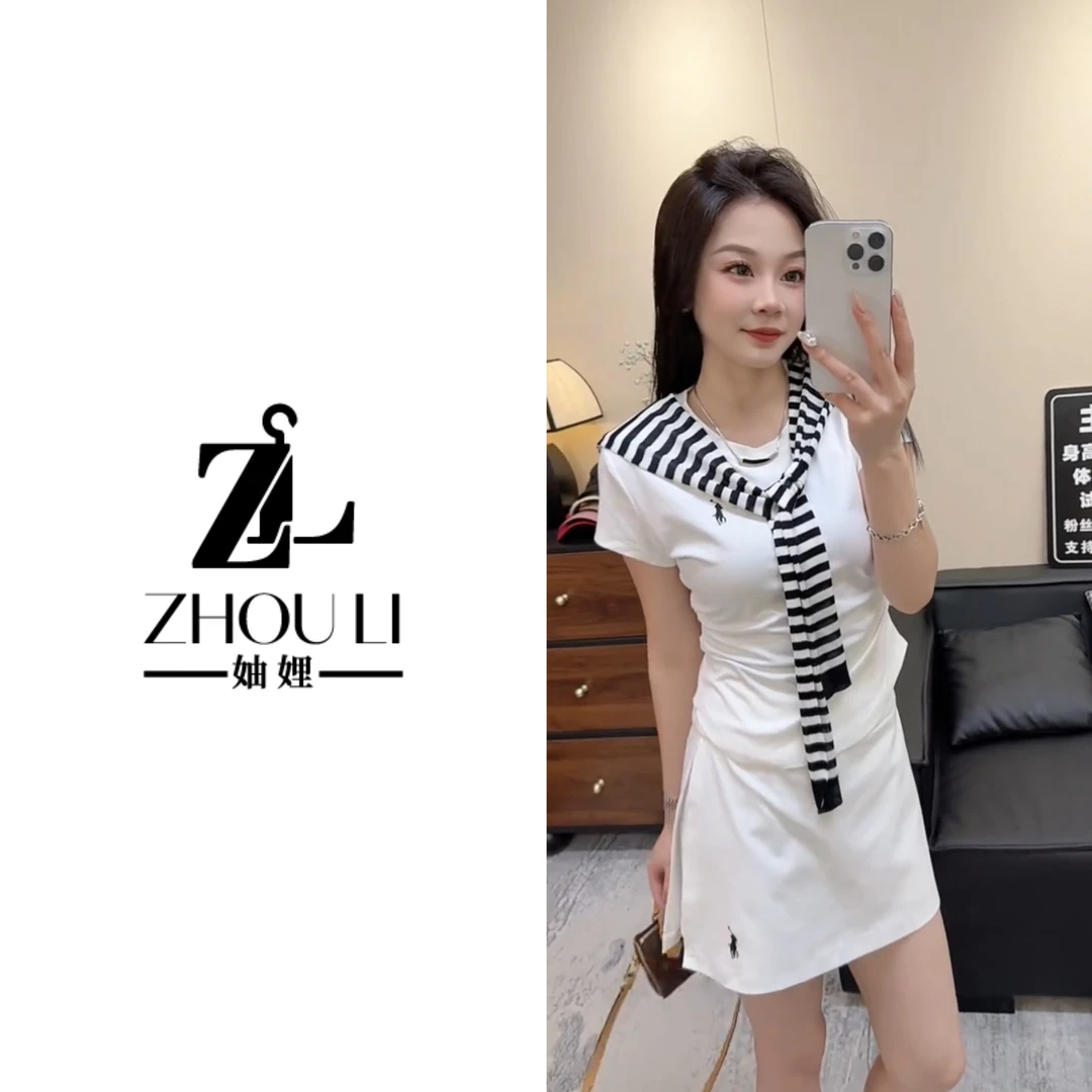 妯娌甄选【休闲套装】夏季新款韩系休闲时尚刺绣标T恤裙裤披肩套装