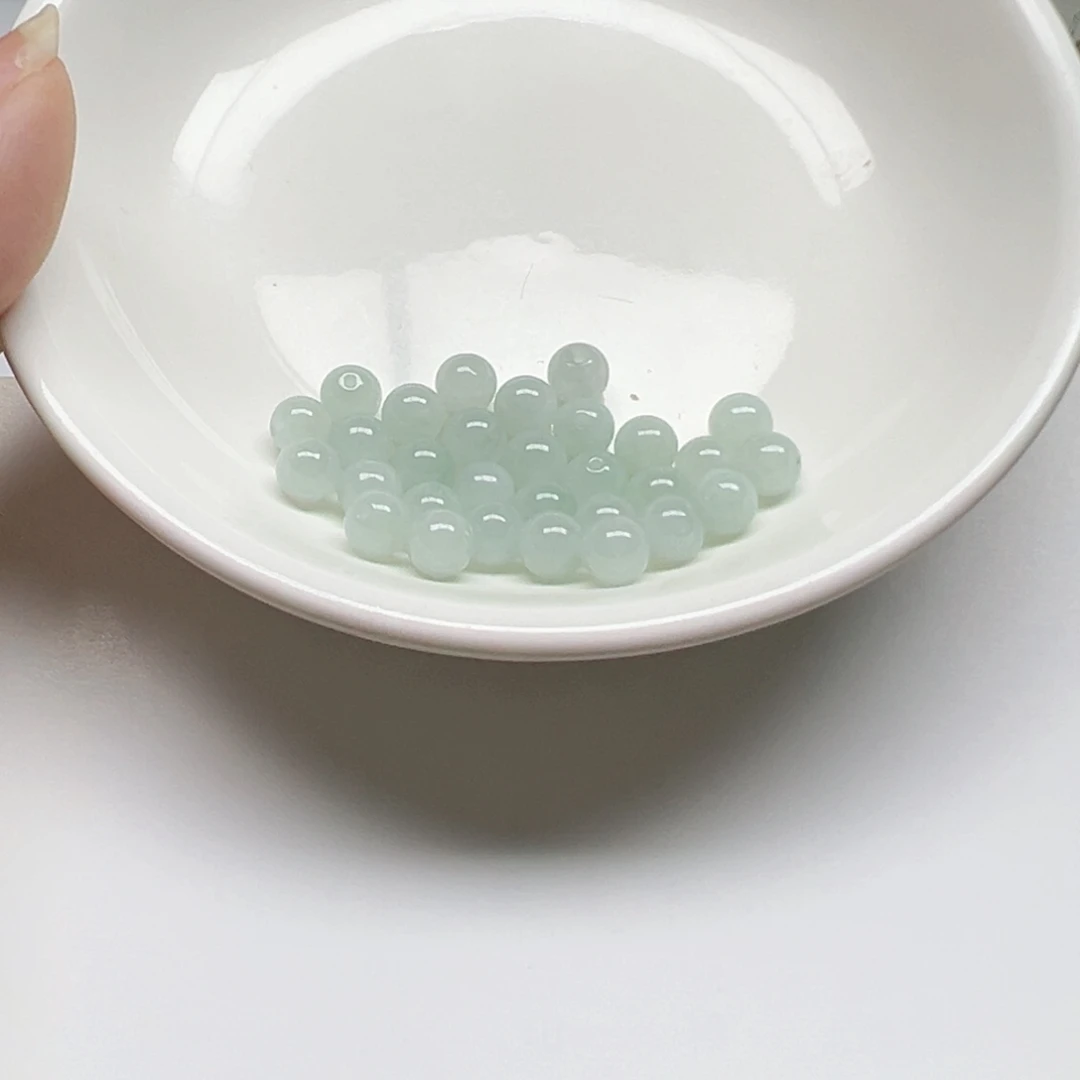散珠翡翠j**n纯天然缅甸翡翠A货卡5.8，27颗分2单