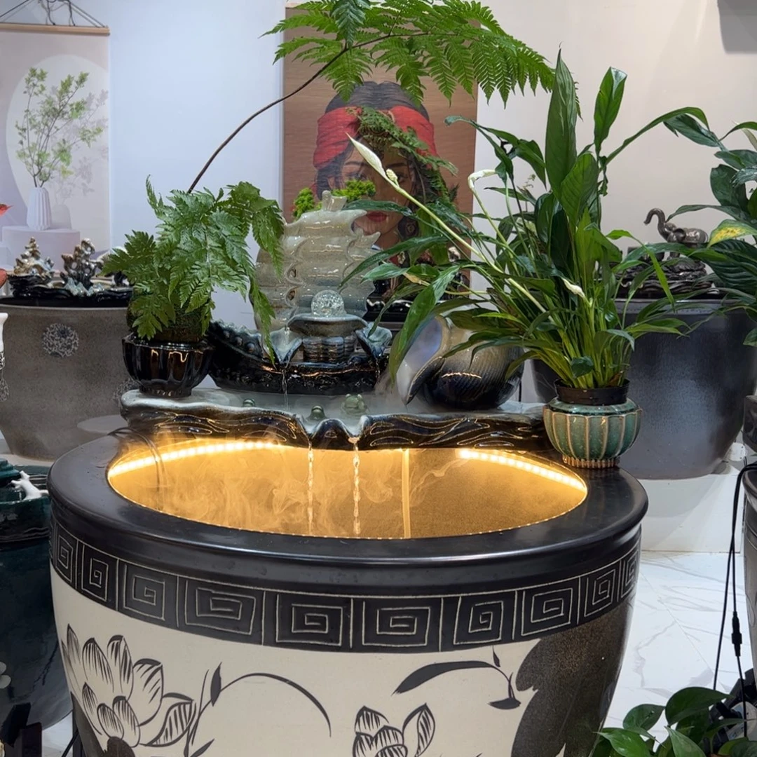 陶瓷景德镇陶瓷流水摆件