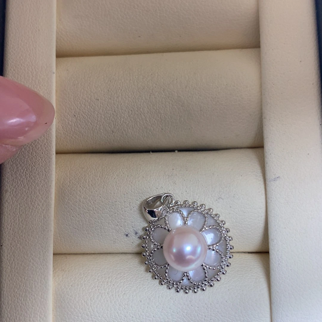 颈饰银S925镶嵌海水珍珠