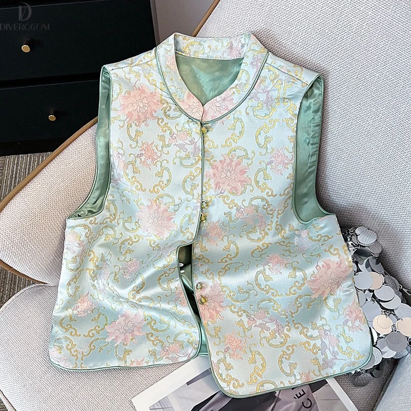 DIIIVERGOM新中式国风马甲背心唐装年轻款坎肩上衣高级感复古重工