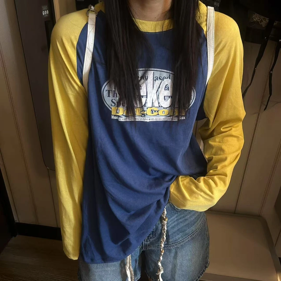 【一个亦】撞色字母插肩袖防嗮上衣FY/10853