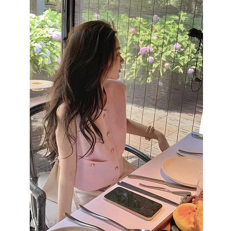 单穿西装马甲背心女夏天薄款高端小香风马夹坎肩外穿气质无袖上衣