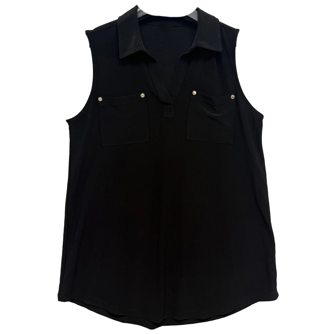 4248#无袖上衣舒适百搭潮流气质