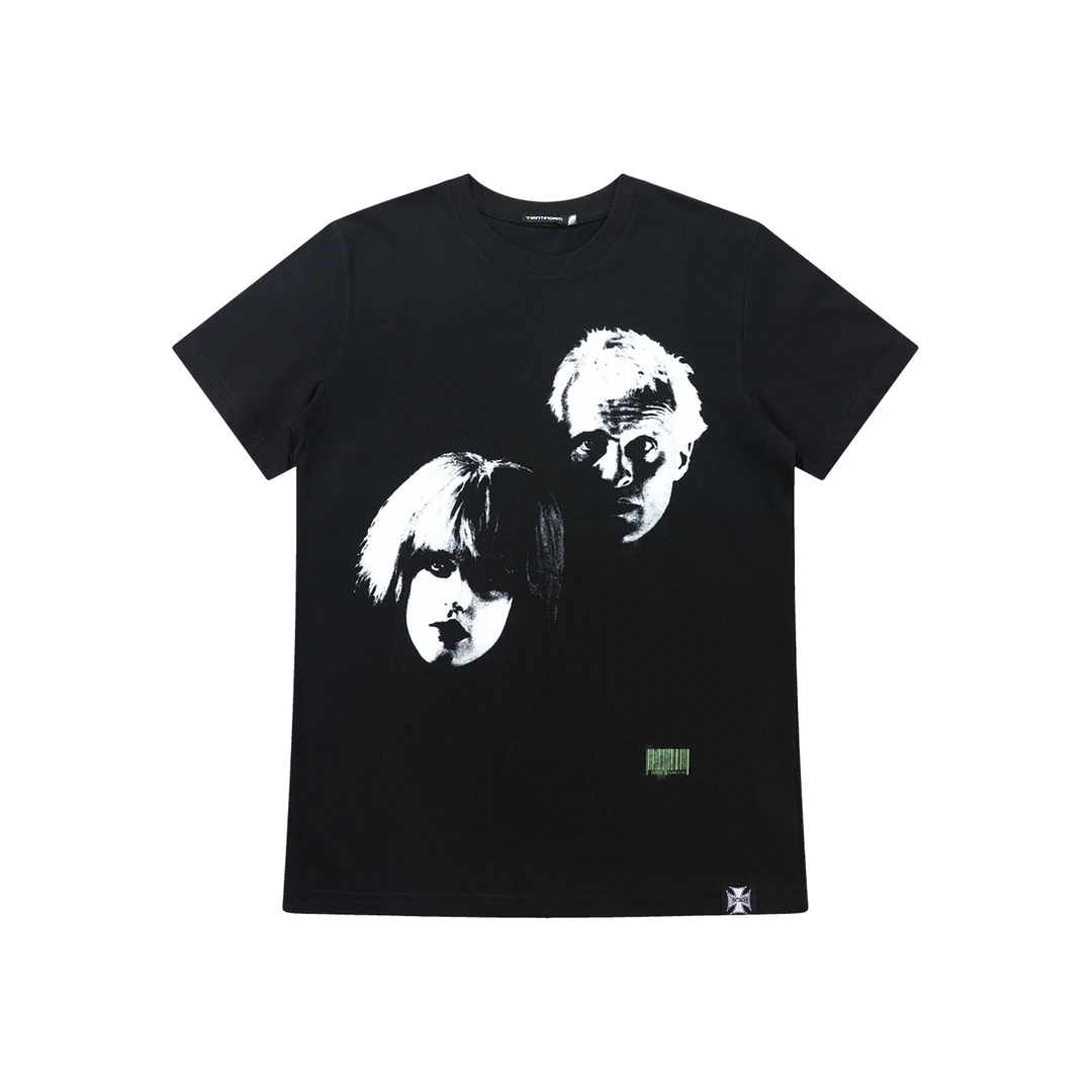 71AN银翼杀手仿生人印花正肩Tee短袖男女修身休闲百搭情侣上衣