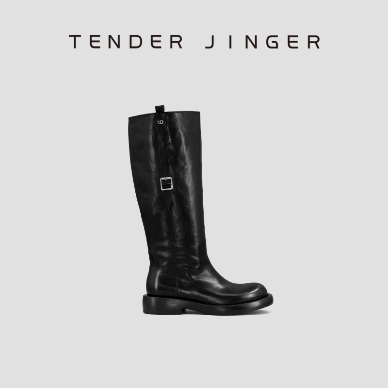 Tender Jinger｜线下专供 油腊牛皮长筒靴ZS1019