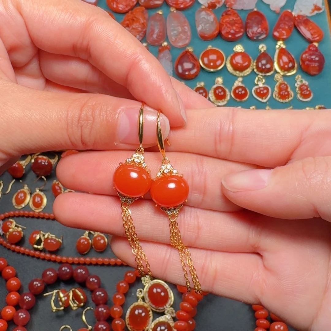 南红玛瑙南红银S925镶嵌