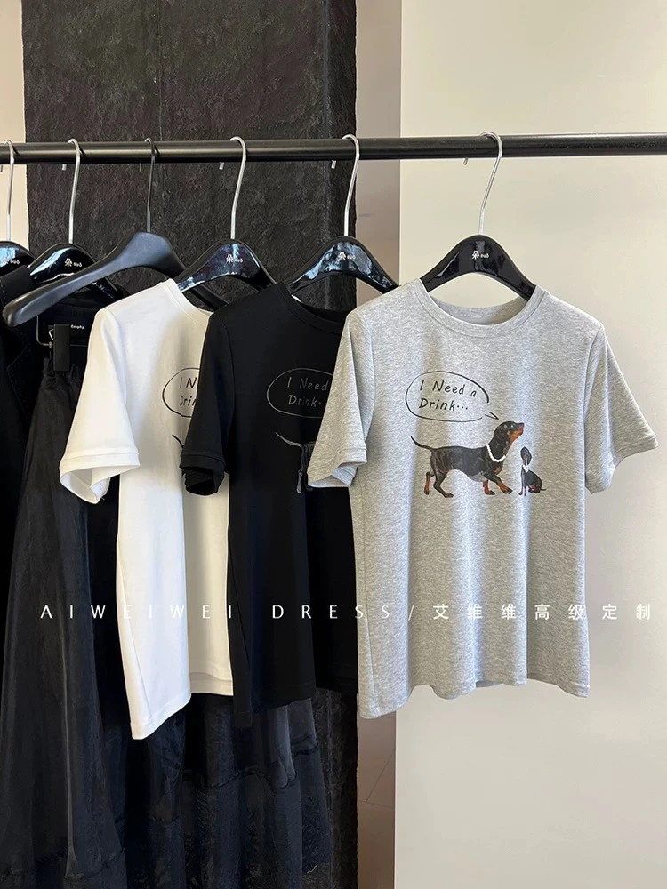 深圳出品 TTONE欧T恤圆领春夏修身型简约休闲显瘦时尚印花短袖