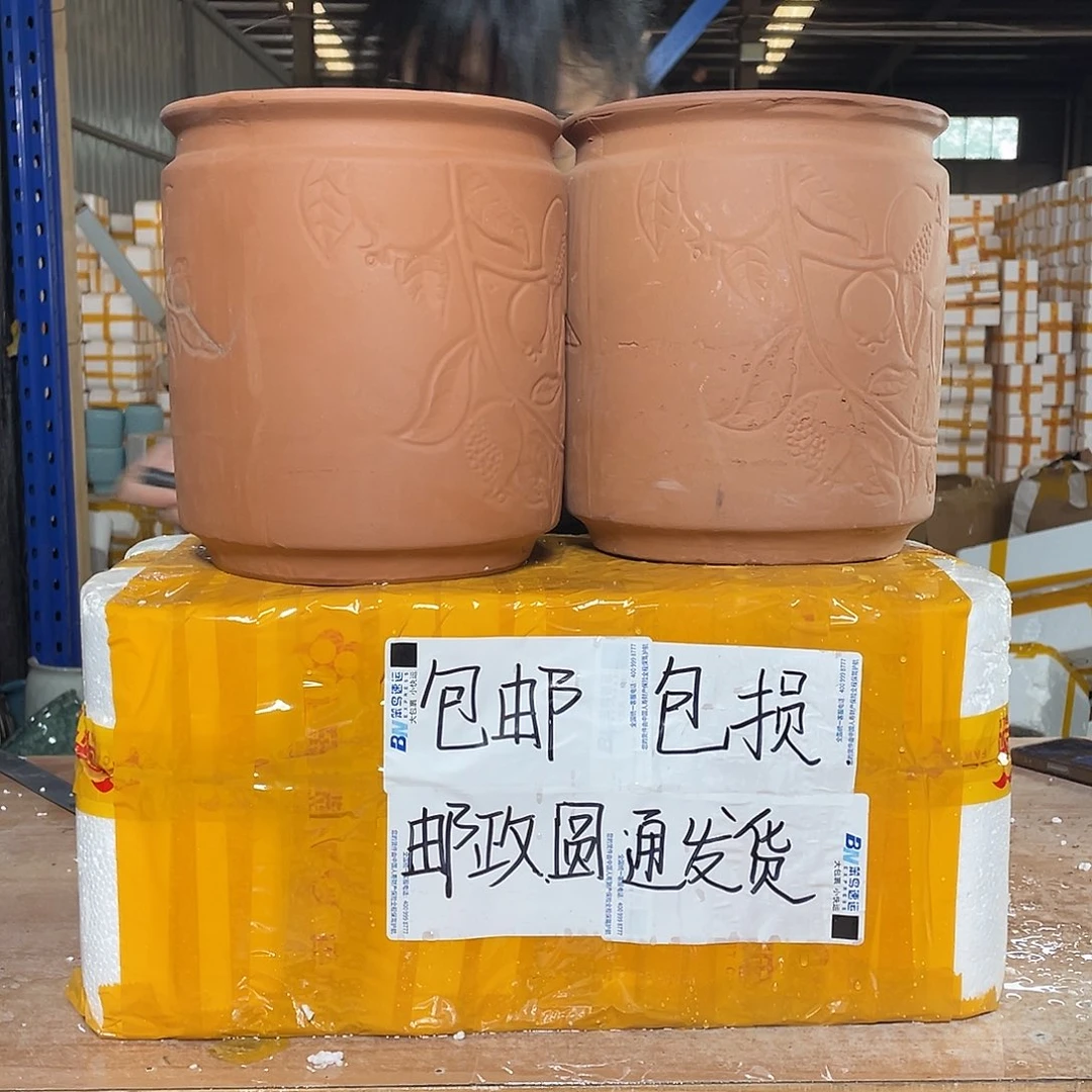 宜兴紫砂粗陶花盆