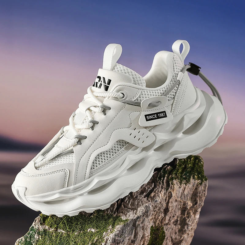 贵人鸟夏季男女同款百搭潮流厚底潮鞋时尚耐磨网面运动跑步休闲鞋