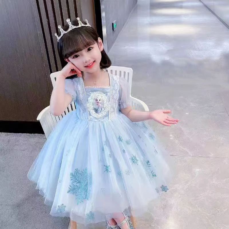 女宝夏季新款时尚洋气网红甜美蓬蓬纱裙白雪公主公主裙生日礼
