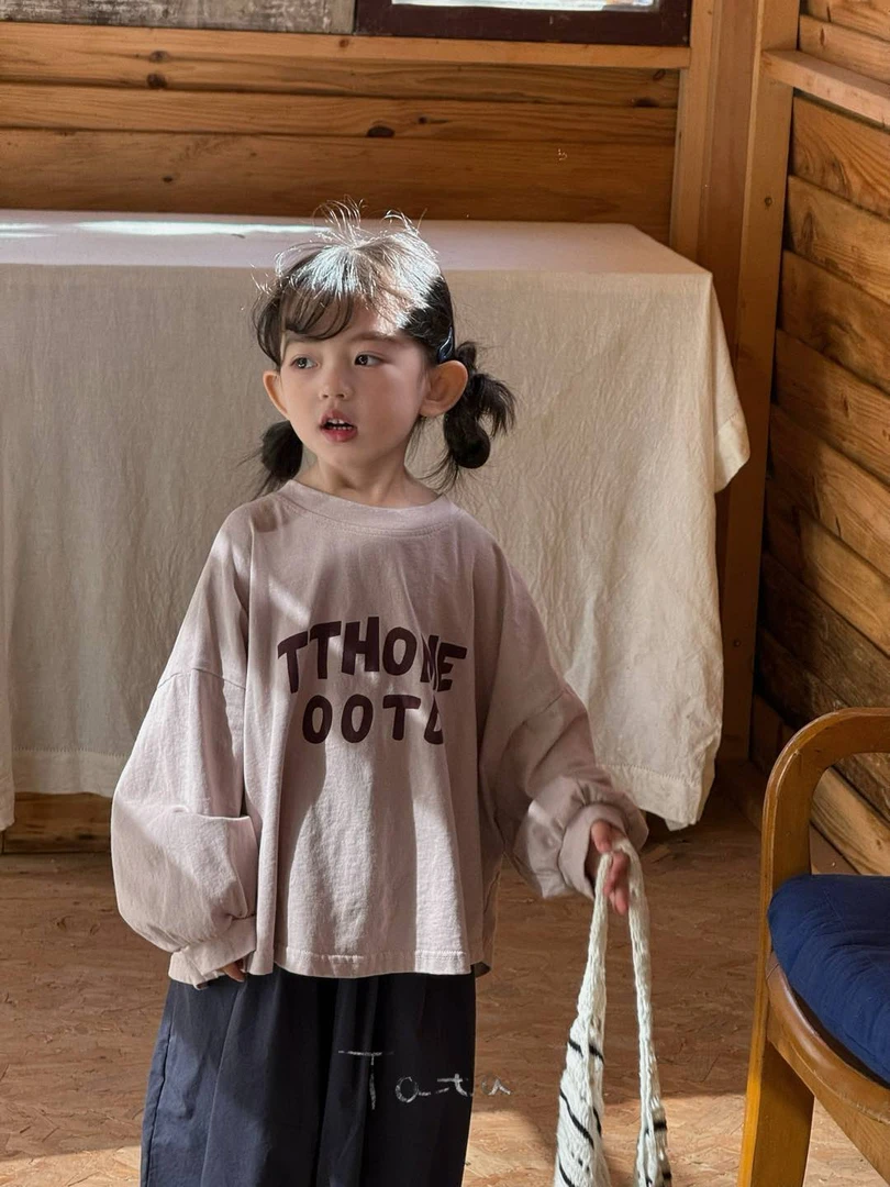儿童复古日韩系小众设计韩版宽松T恤
