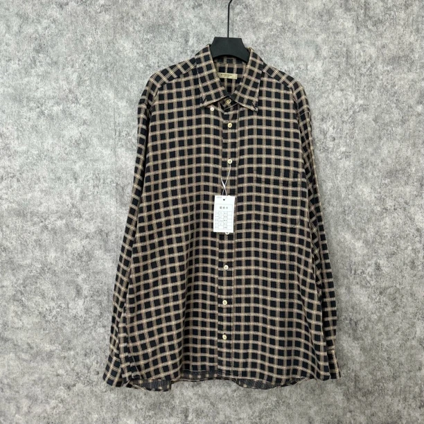 95新 BURBERRY/博柏利 深色格纹长袖衬衫