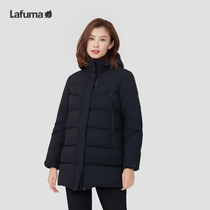LAFUMA乐飞叶户外秋冬防泼水鹅绒羽绒服女中长款防寒服LFJU4DH80