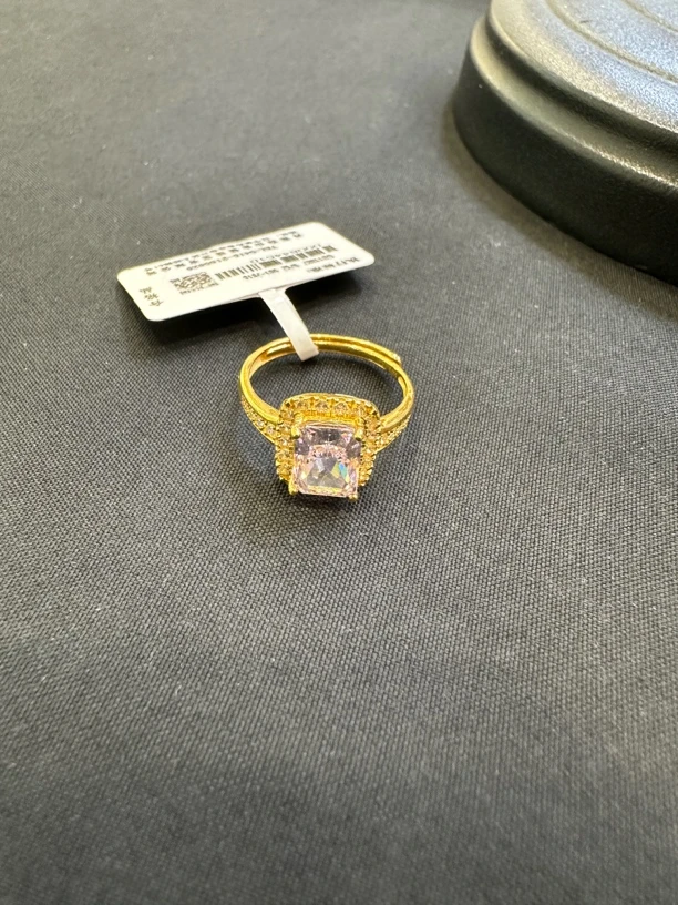 足金镶嵌戒指活口百搭