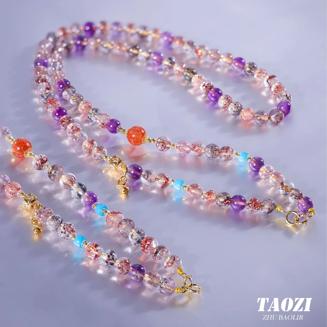 【桃总推荐】18K超七5mm圆珠项链多样性发一件/约52cm@@ZY51207032