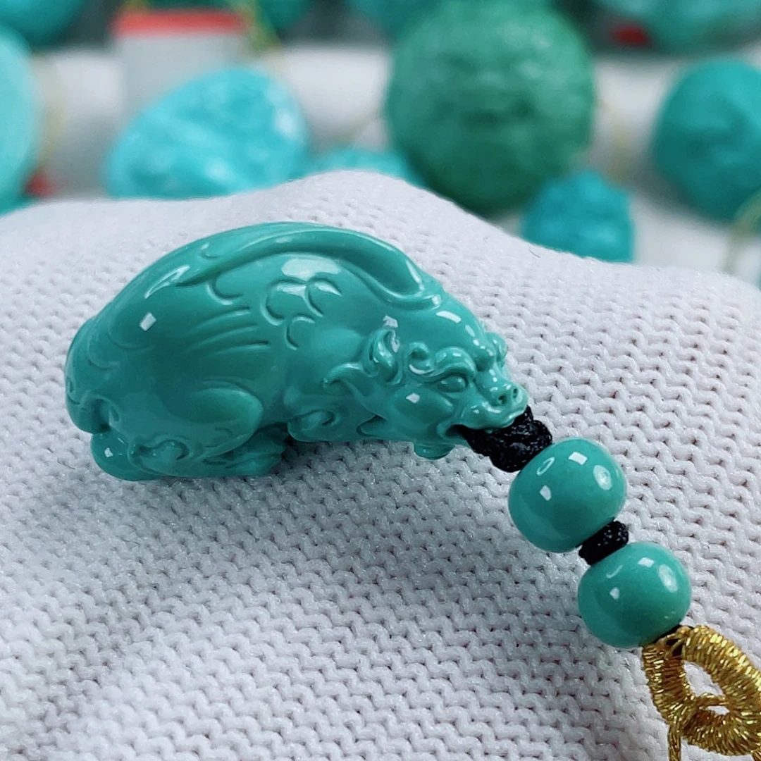 绿松石未镶嵌车挂