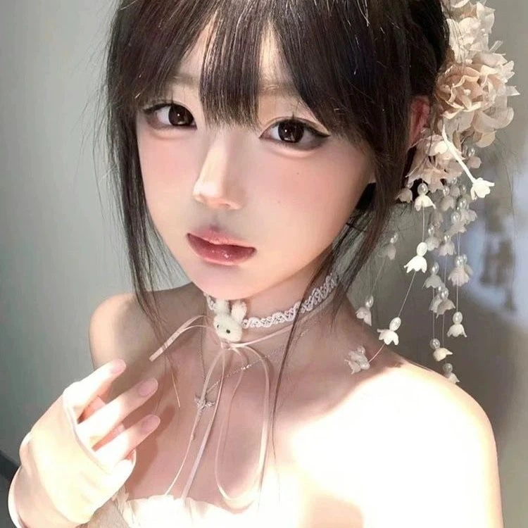 超仙铃兰饰花朵流苏发夹中式森系古风新娘发饰旗袍盘发复古配饰