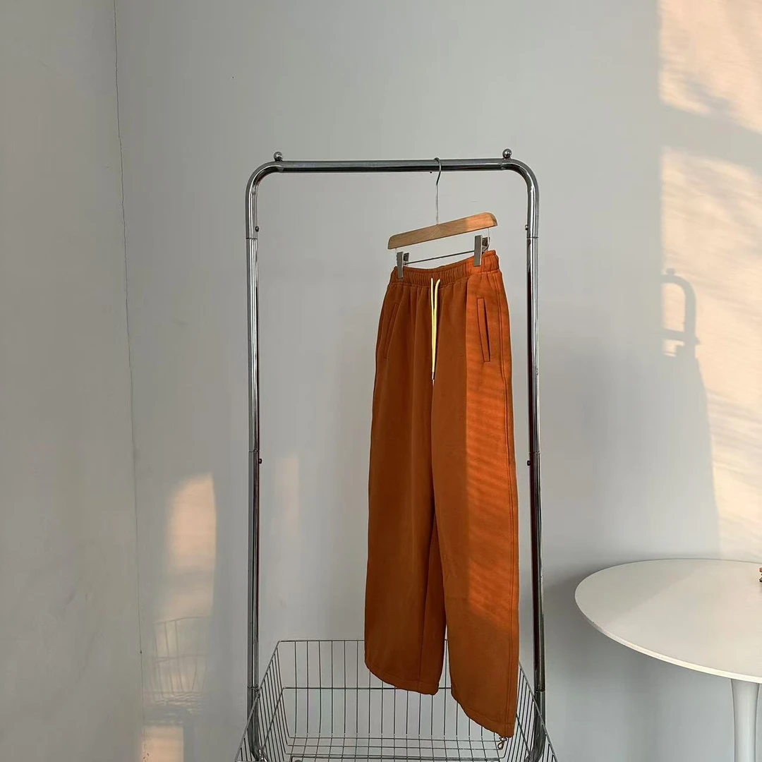 清橘色休闲裤no.退no.换