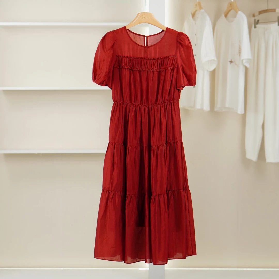 麦笛03【衣X】5062137 简约收腰显瘦连衣裙夏季女品牌折扣