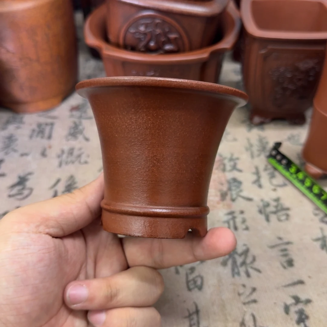 紫砂花盆8.5x7内经紫砂花盆