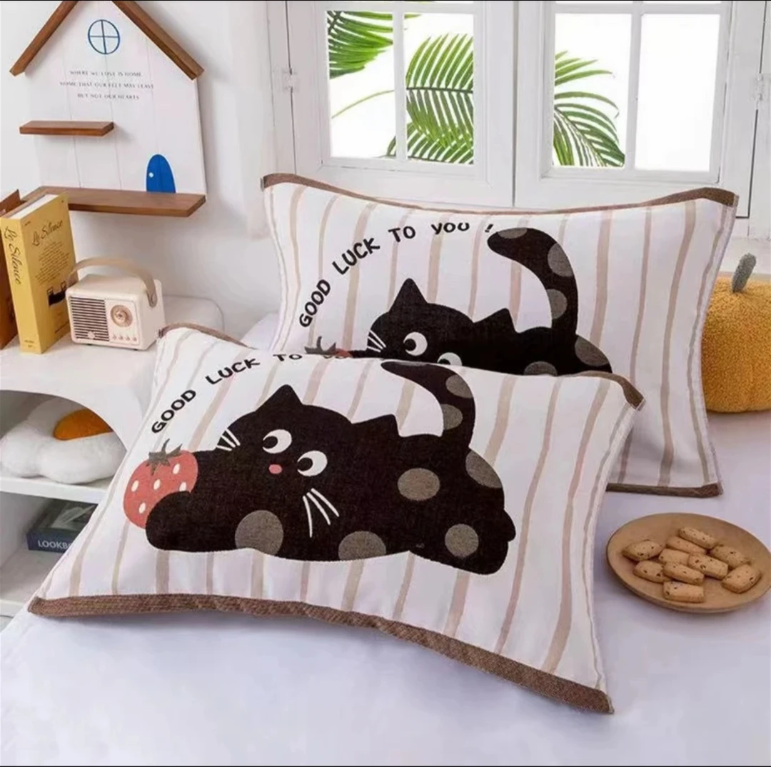 【枕巾】52*78cm泡芙柔软亲肤多层透气四季可用枕巾一对