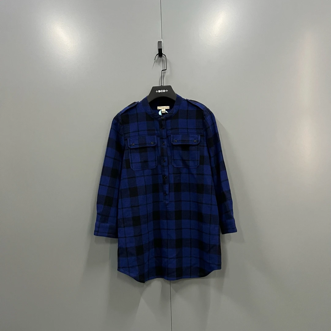 zz4 黑蓝格纹羊毛上衣 S码/207220